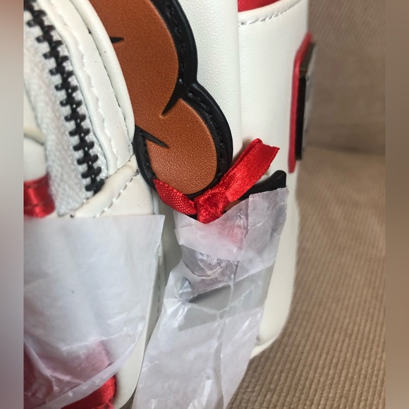 NWT LOUNGEFLY Annabelle Doll Face Cosplay The Conjuring Comes Home Mini Backpack - Picture 7 of 8